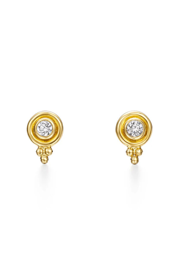 h-star 樣 H. Stern - Noble Gold Diamond Star Stud Earrings