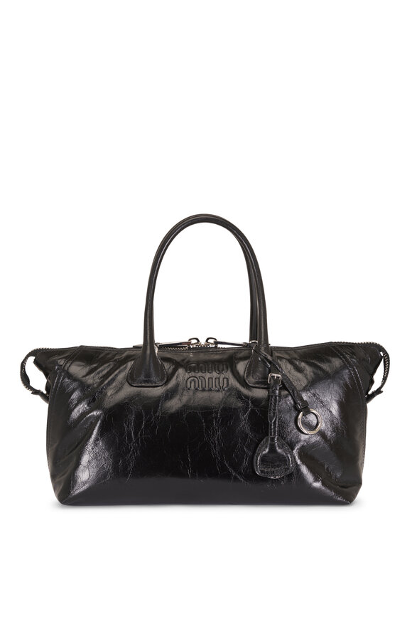 Miu Miu Black Shiny Leather Shoulder Bag - view 1