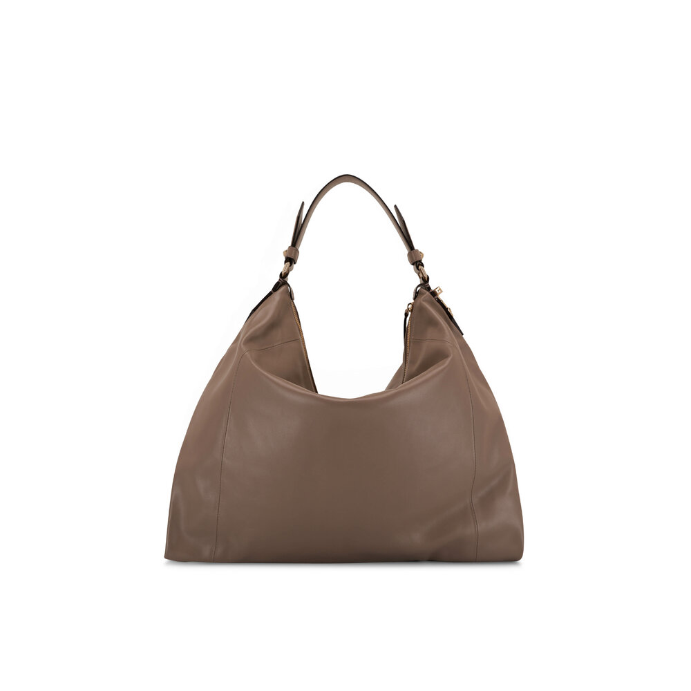 極美品】JIMMY CHOO ANA HOBO/L シアリング ハンドバッグ