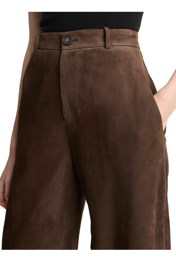 Vince Deep Espresso Suede Wide Leg Pant - view 5