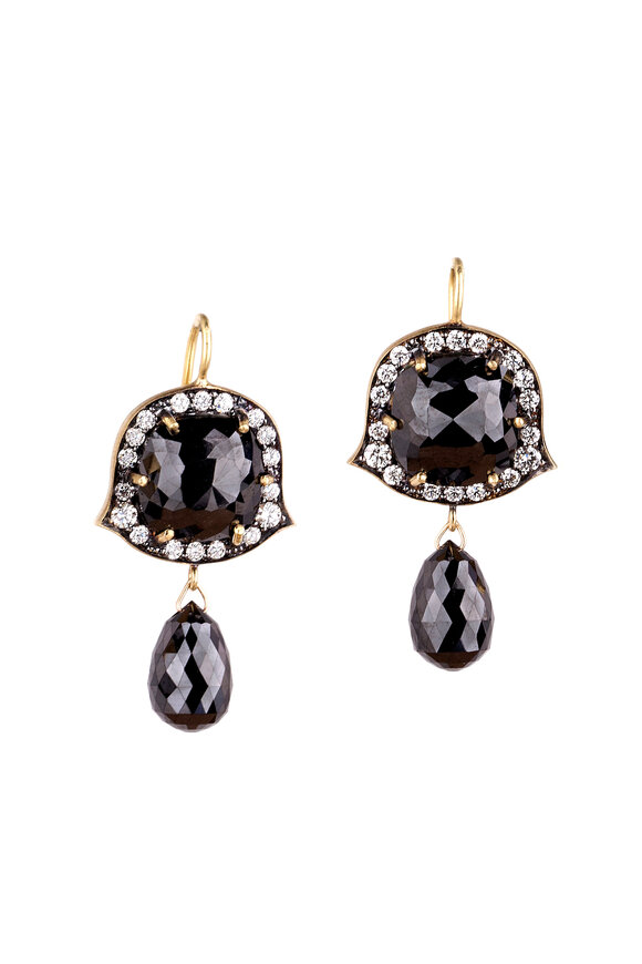 Sylva & Cie 18k Yellow Gold Rough Diamond Brio Drop Earring - view 1