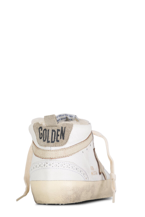 Golden Goose - GG Mid Star White & Beige Shearling Sneaker