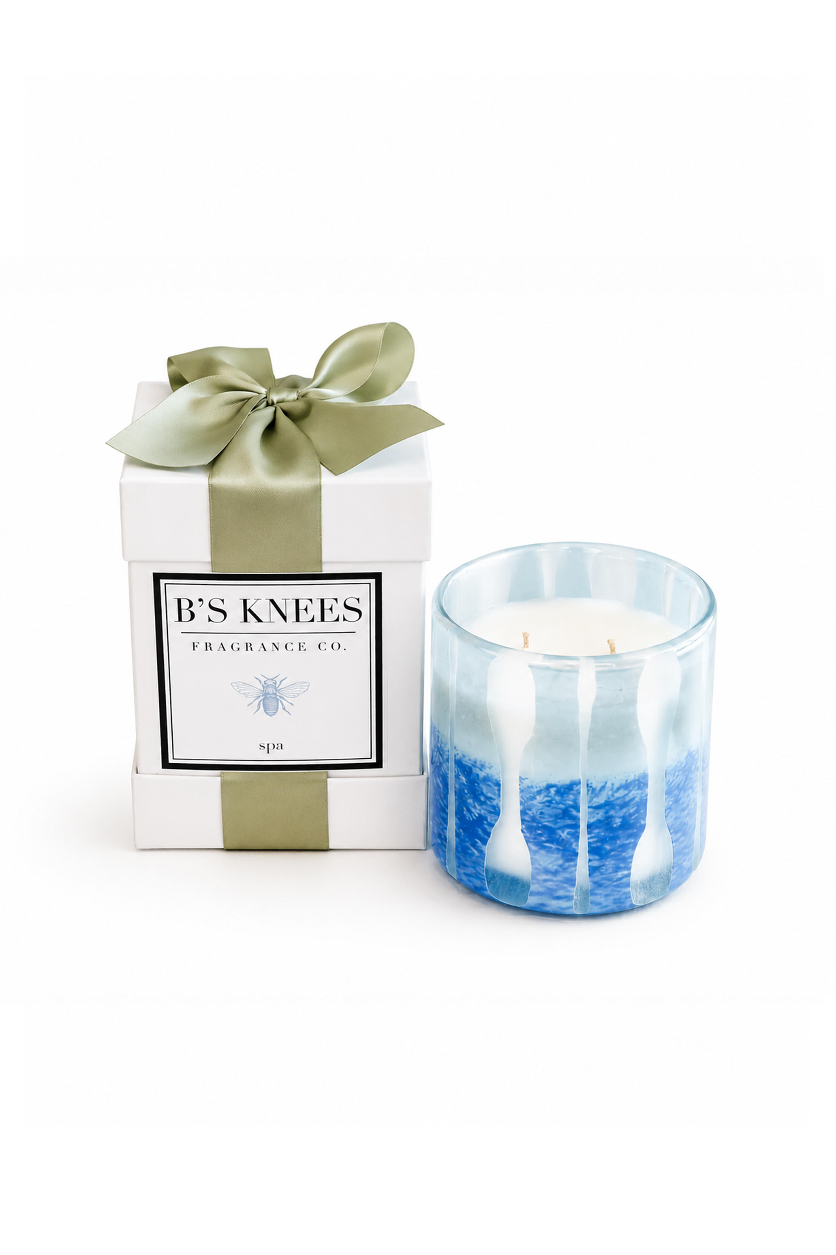 B'S Knees - Spa Blue Ombre Two Wick Candle - view 1