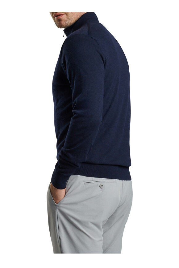 Peter Millar - Barchetta Navy Quarter Zip Pullover