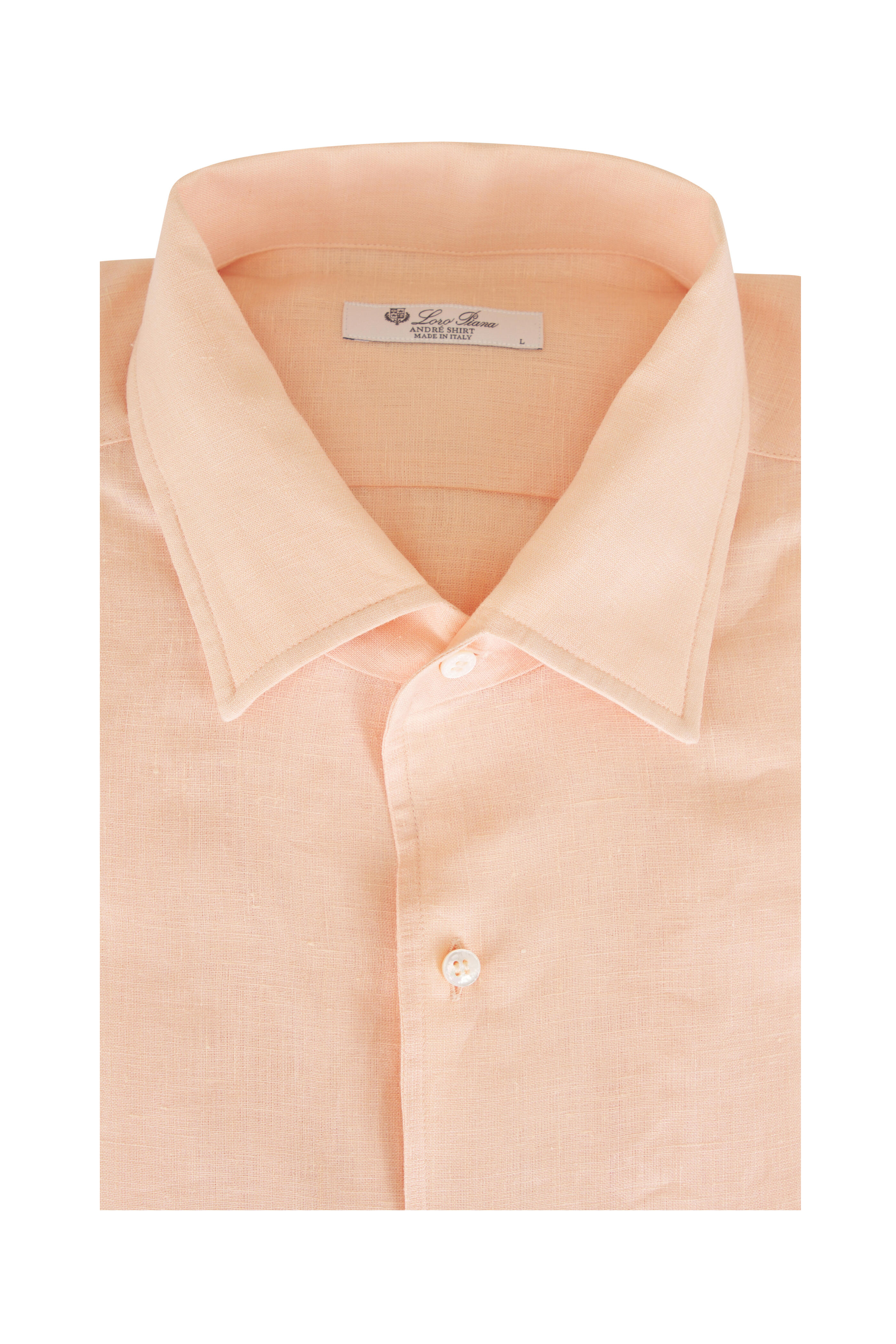 Loro Piana - André Gardenia Linen Sport Shirt - view 1