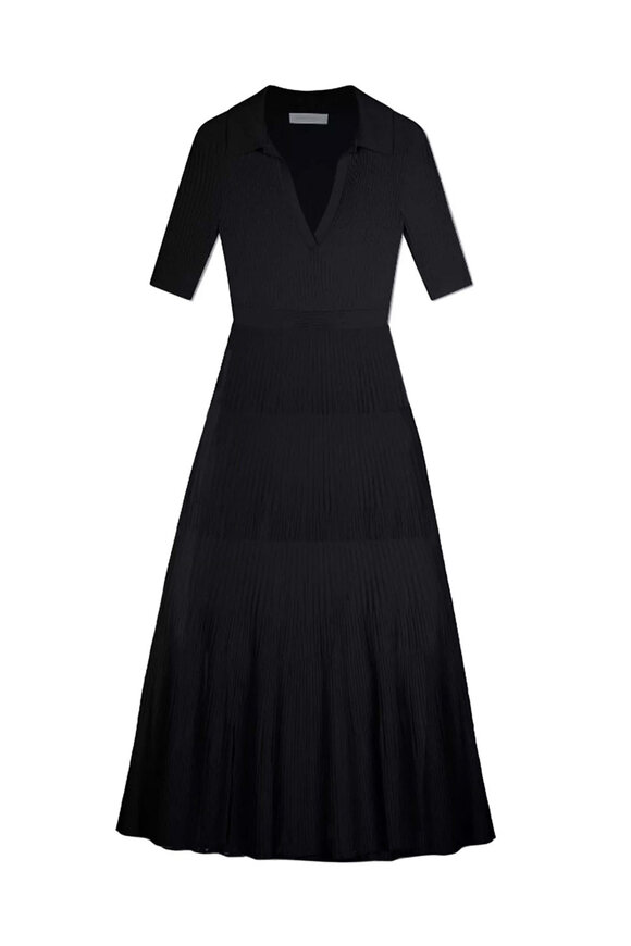 Simkhai Black Pati Polo Midi Dress