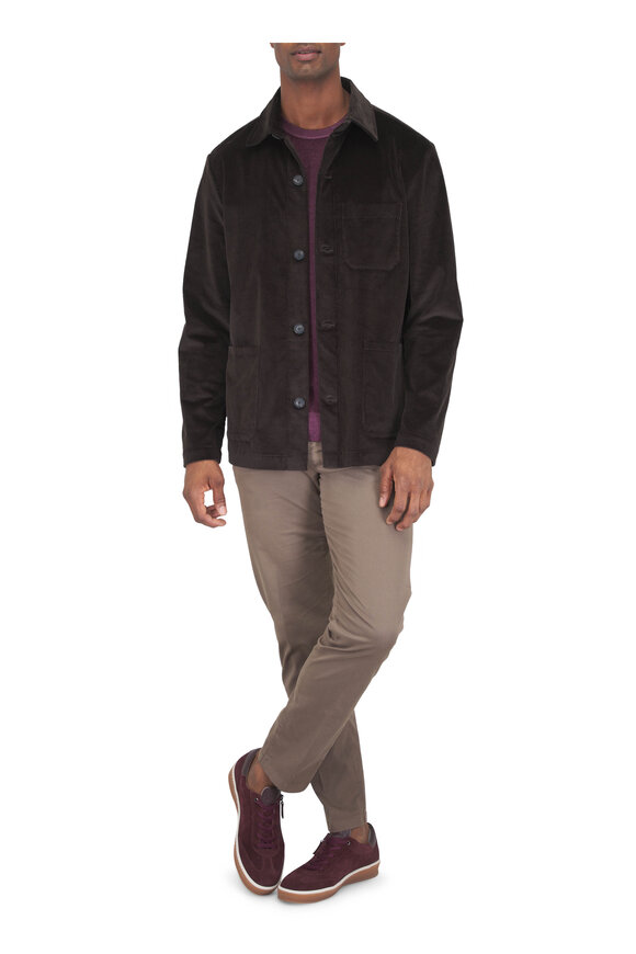 Patrick Assaraf Burgundy Merino Wool Raglan Crewneck Sweater - view 2