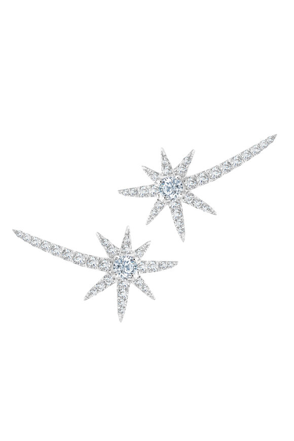 Graziela Gems Diamond Shooting Starburst Earrings