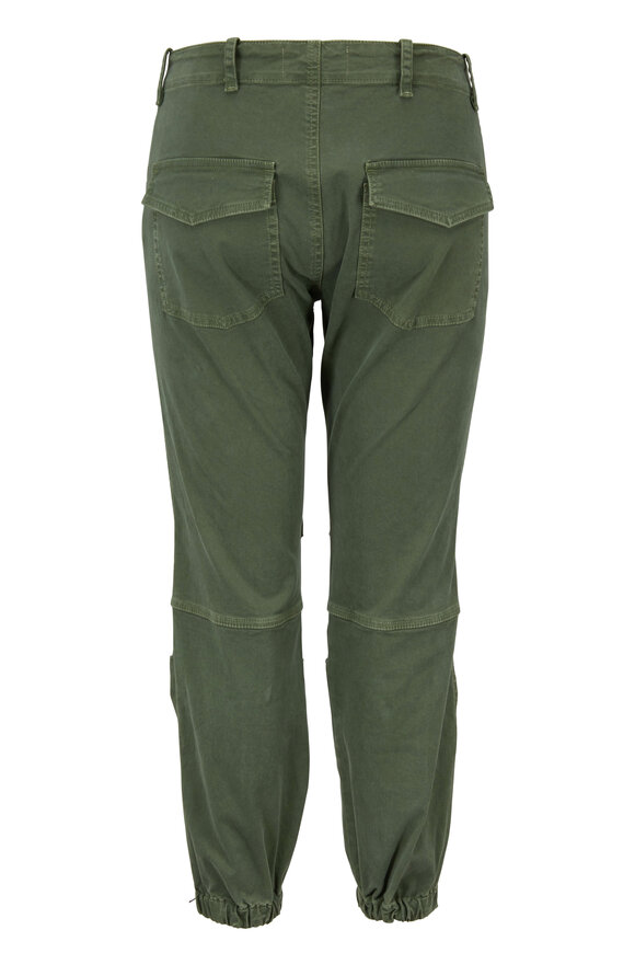 Nili Lotan - Camo Green Twill Cropped Military Pant