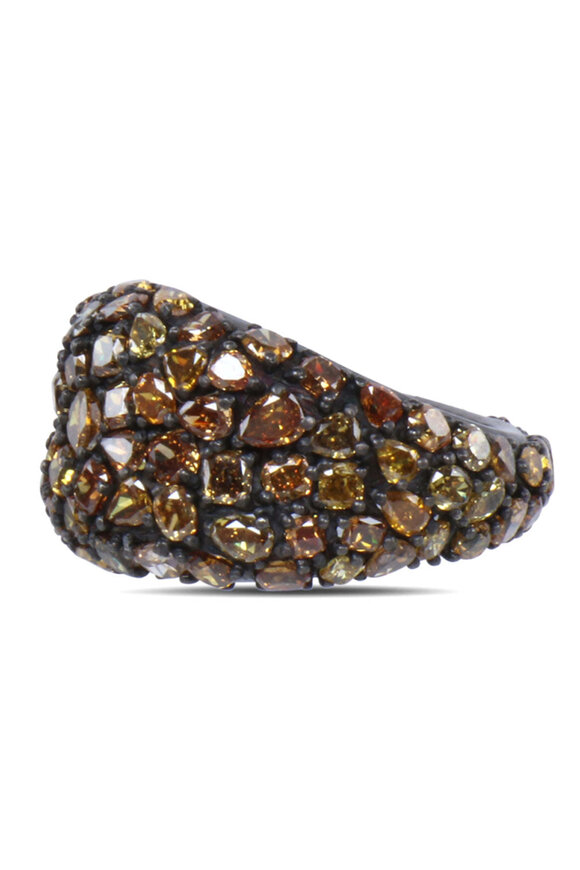 Michael Tracy Tabac Blonde Faberge Ring - view 2