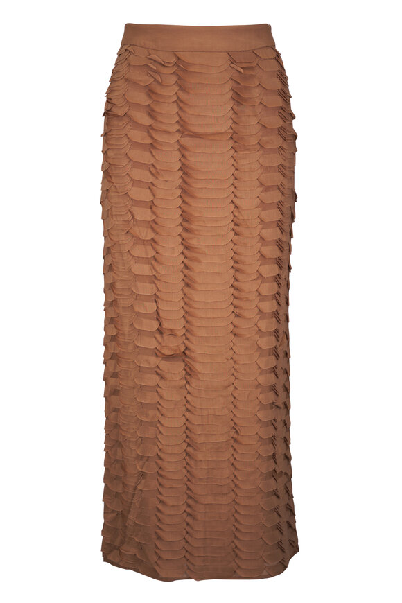 TWP Sylkie Toasted Coconut Fishscale Skirt