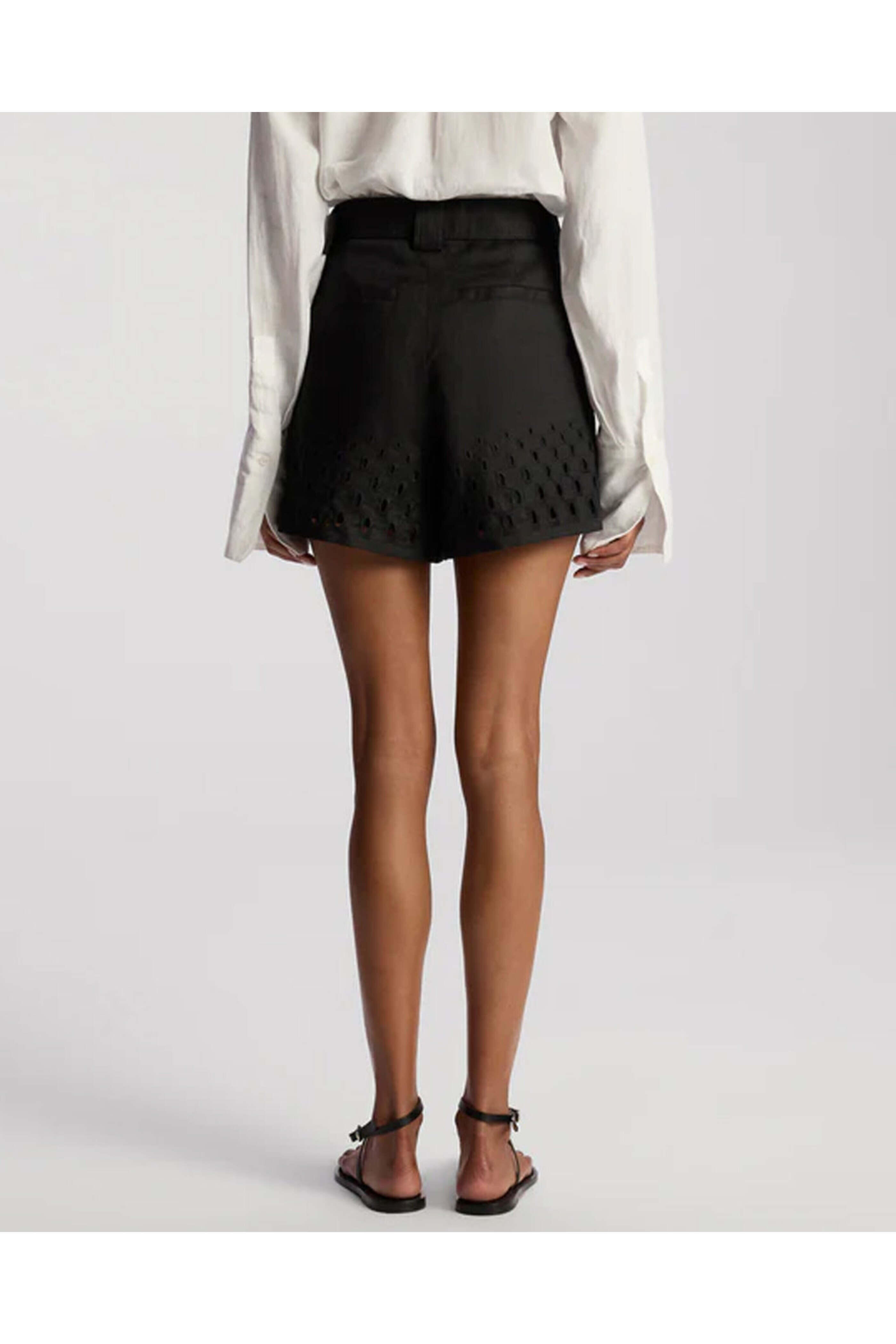 A.L.C. - Black Eyelet Kali Short