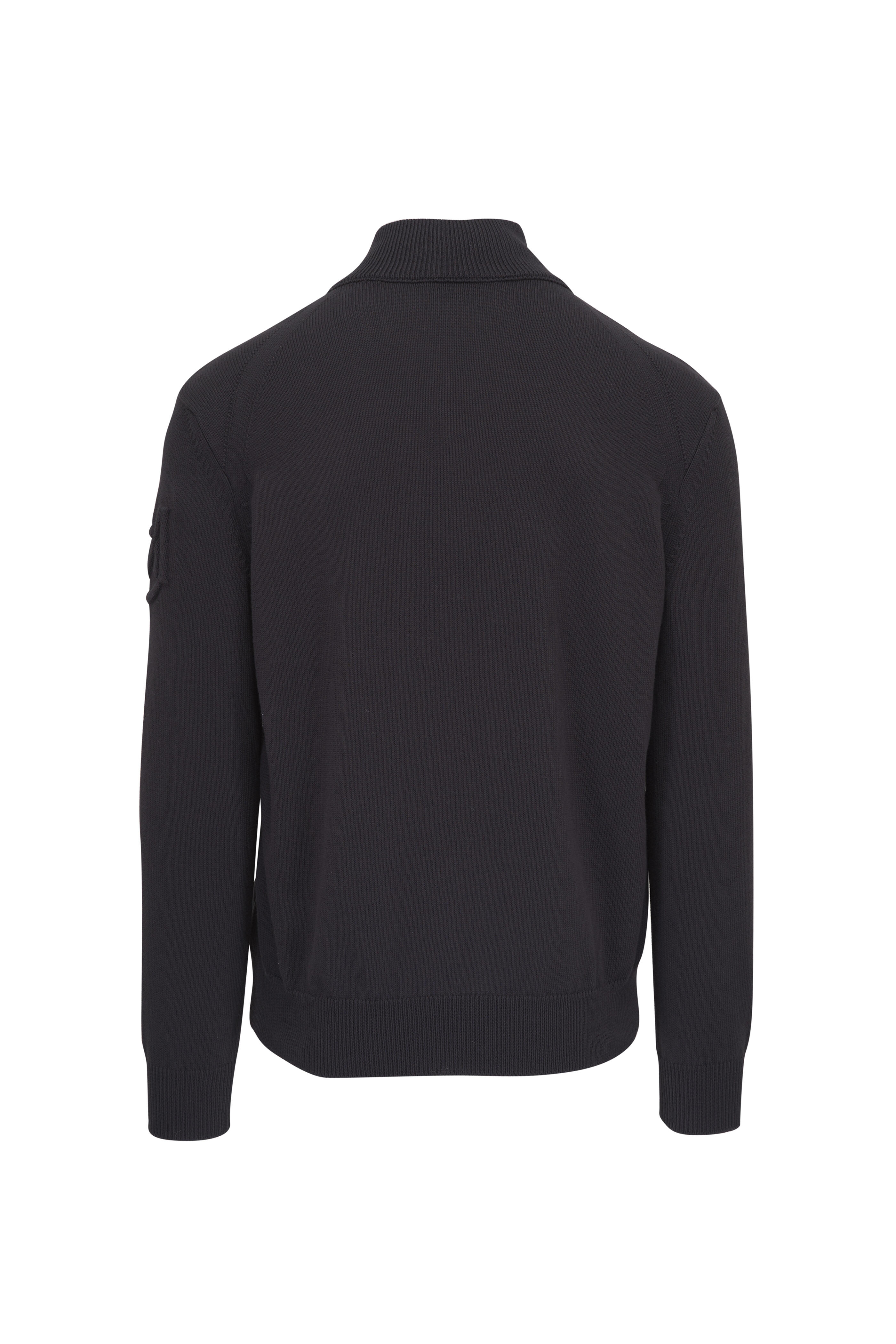 Moncler - Indigi Navy Mixed Media Down Full Zip Jacket