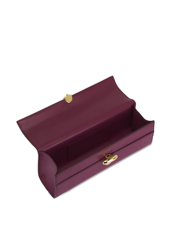 Savette Slim Symmetry Plum Leather Pochette - view 8