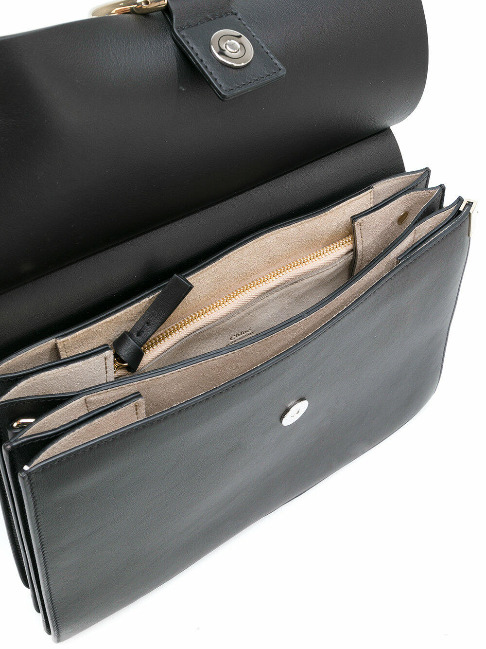 Chloé - Faye Black Leather & Suede Shoulder Bag