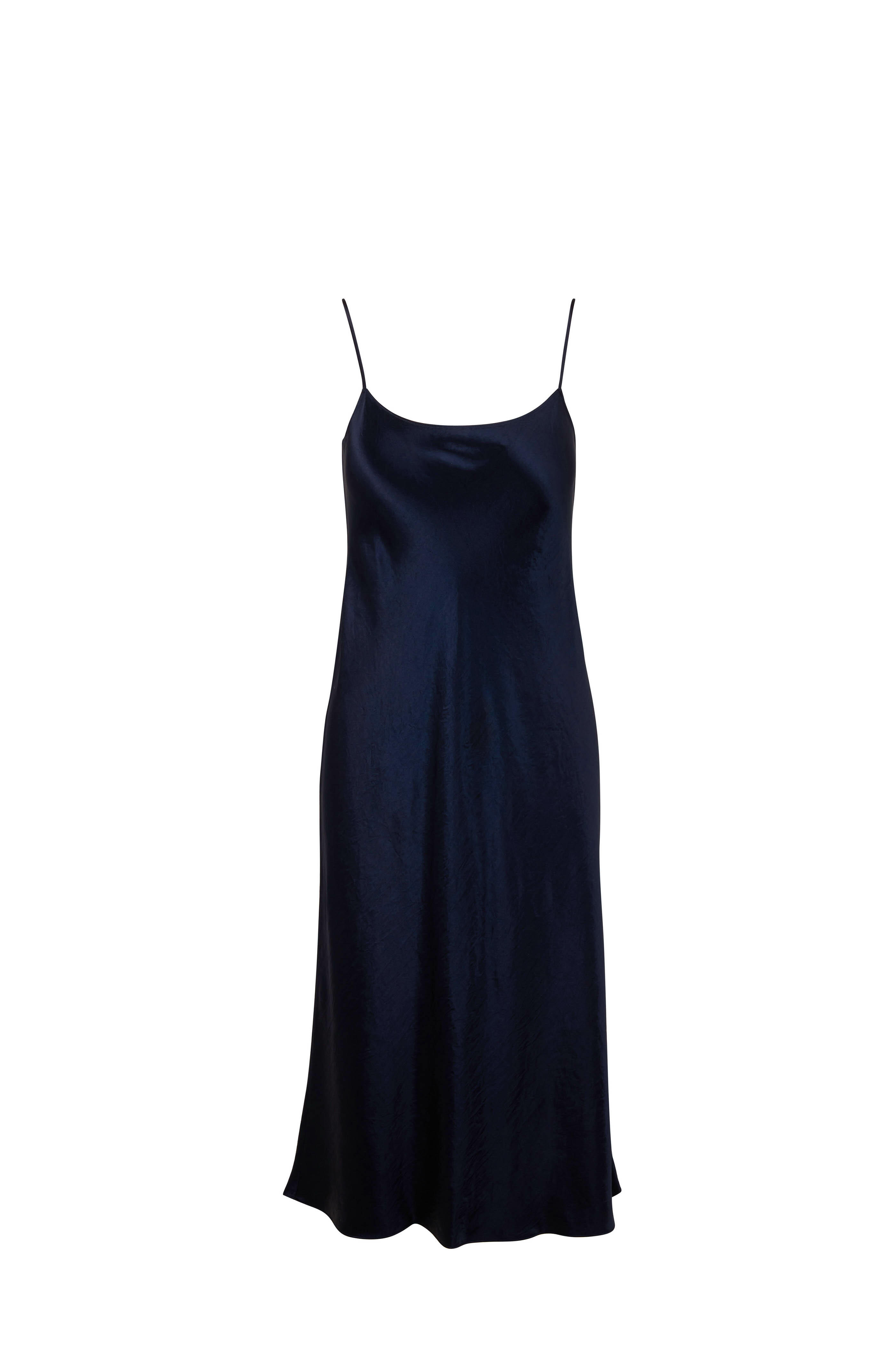 【新品】neau SATIN TANK DRESS D.NAVY neau SATIN TANK DRESS D.NAVY