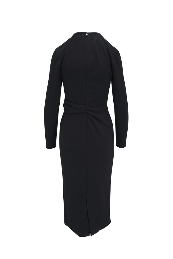 Giorgio Armani - Black Keyhole Milano Jersey Midi Dress 