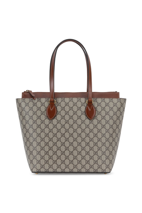 Gucci - GG Supreme Tan Canvas Large Tote 