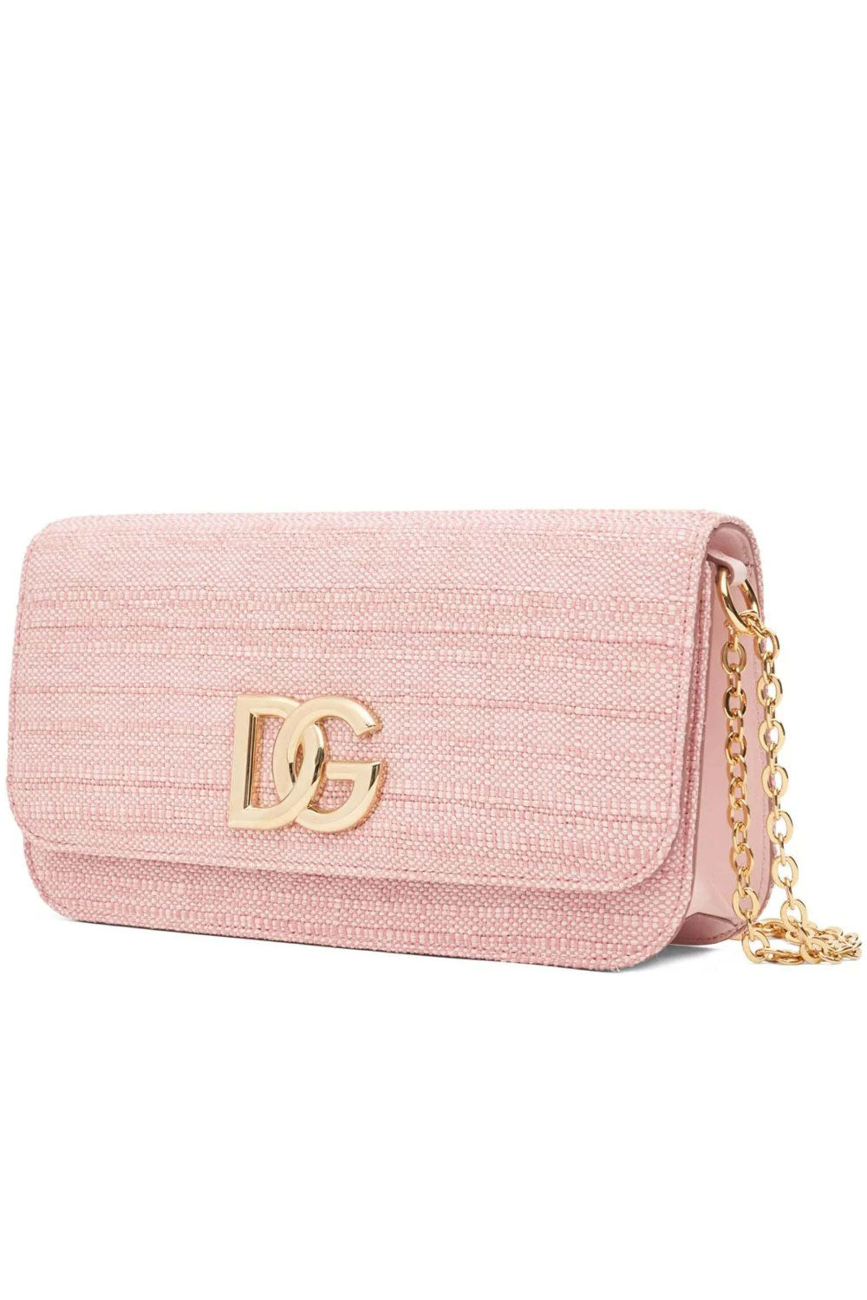 Dolce & Gabbana - Raffia Crossbody Bag in Rose