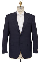 Canali - Navy Tonal Plaid Wool Suit | Mitchell Stores