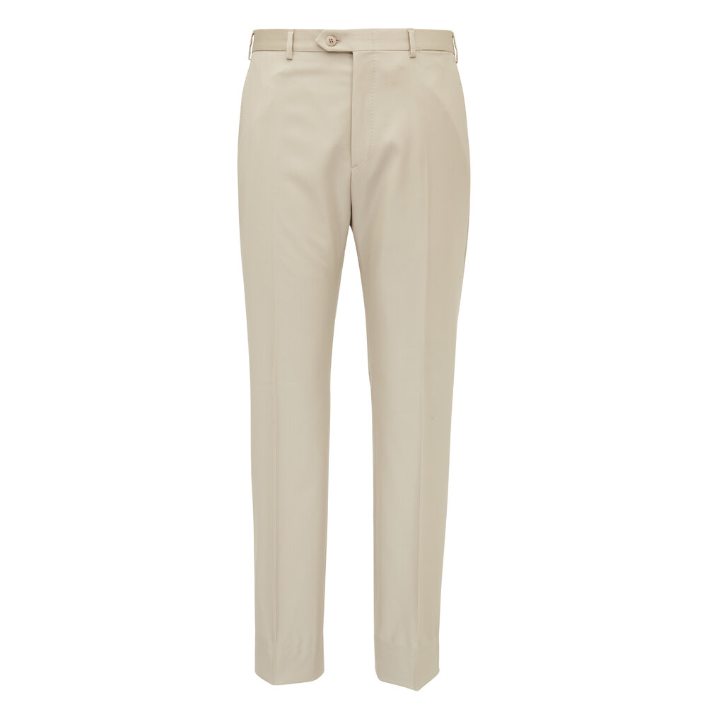 Brioni - Light Tan Solid Pant | Mitchell Stores