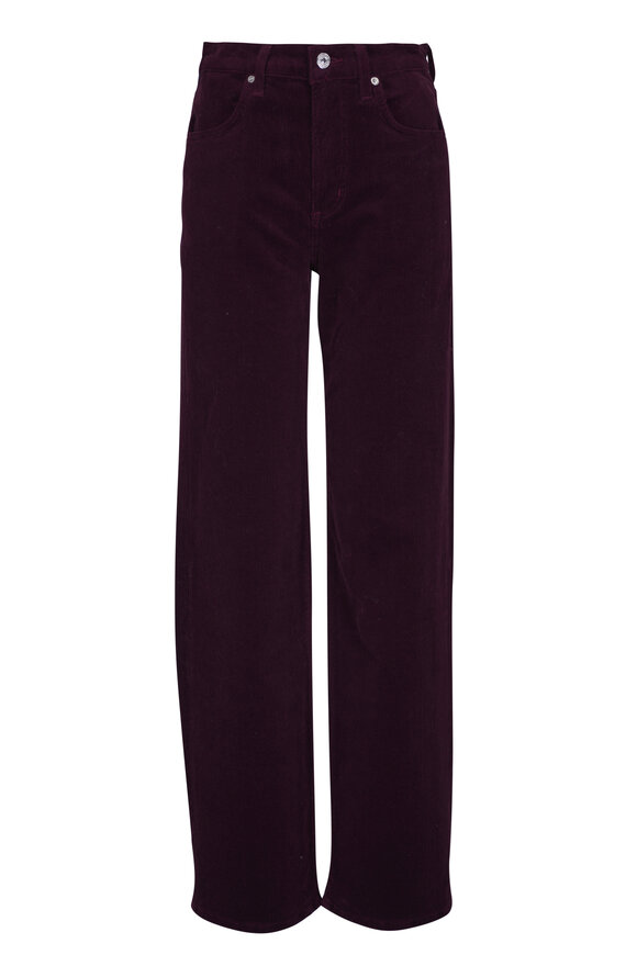 Citizens of Humanity Annina Bordeaux Corduroy High Rise Wise Leg Pant