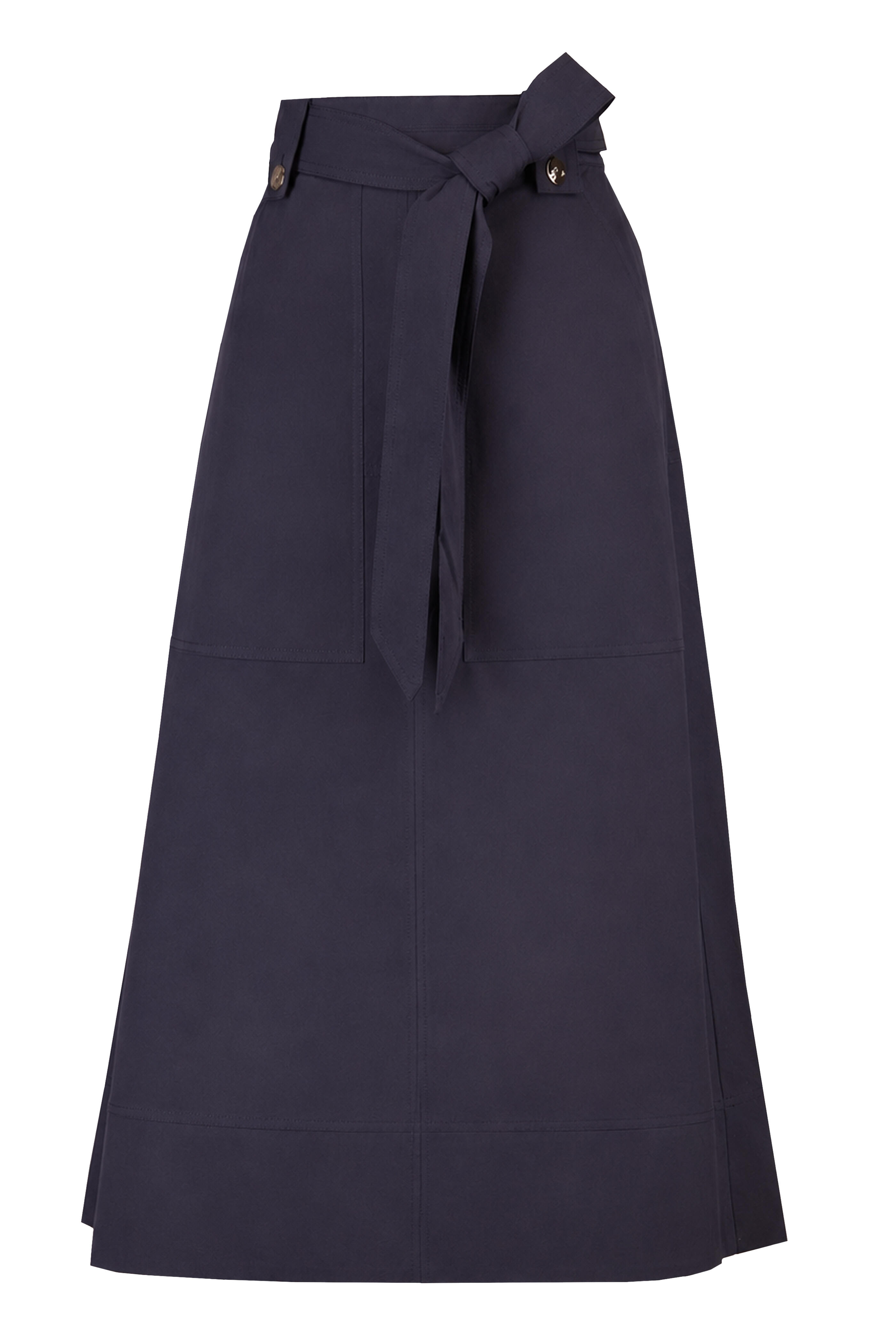 Tanya Taylor - Maritime Blue Brinson Midi Skirt - view 1