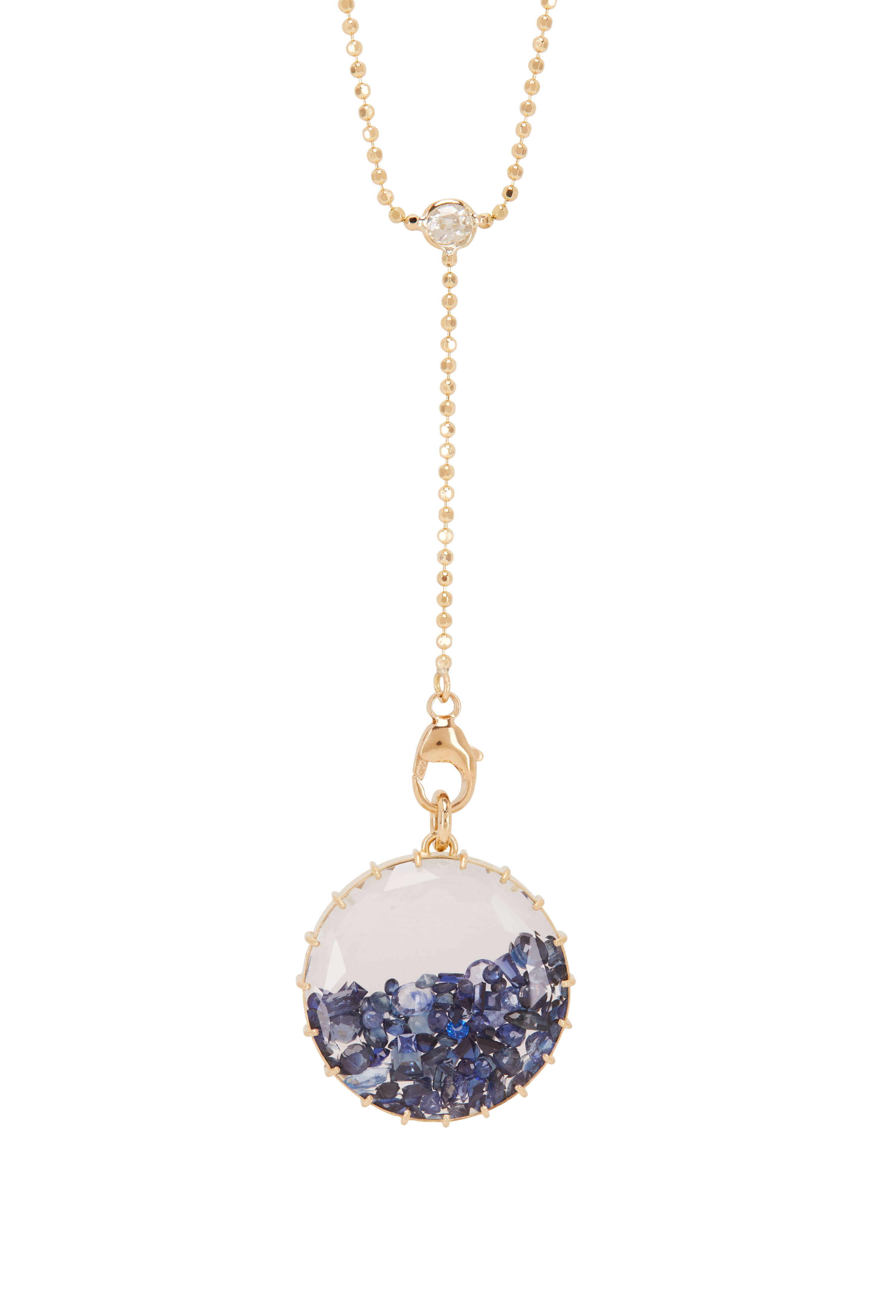 Renee Lewis - Shake© 5CT Blue Sapphire Pendant Y Necklace