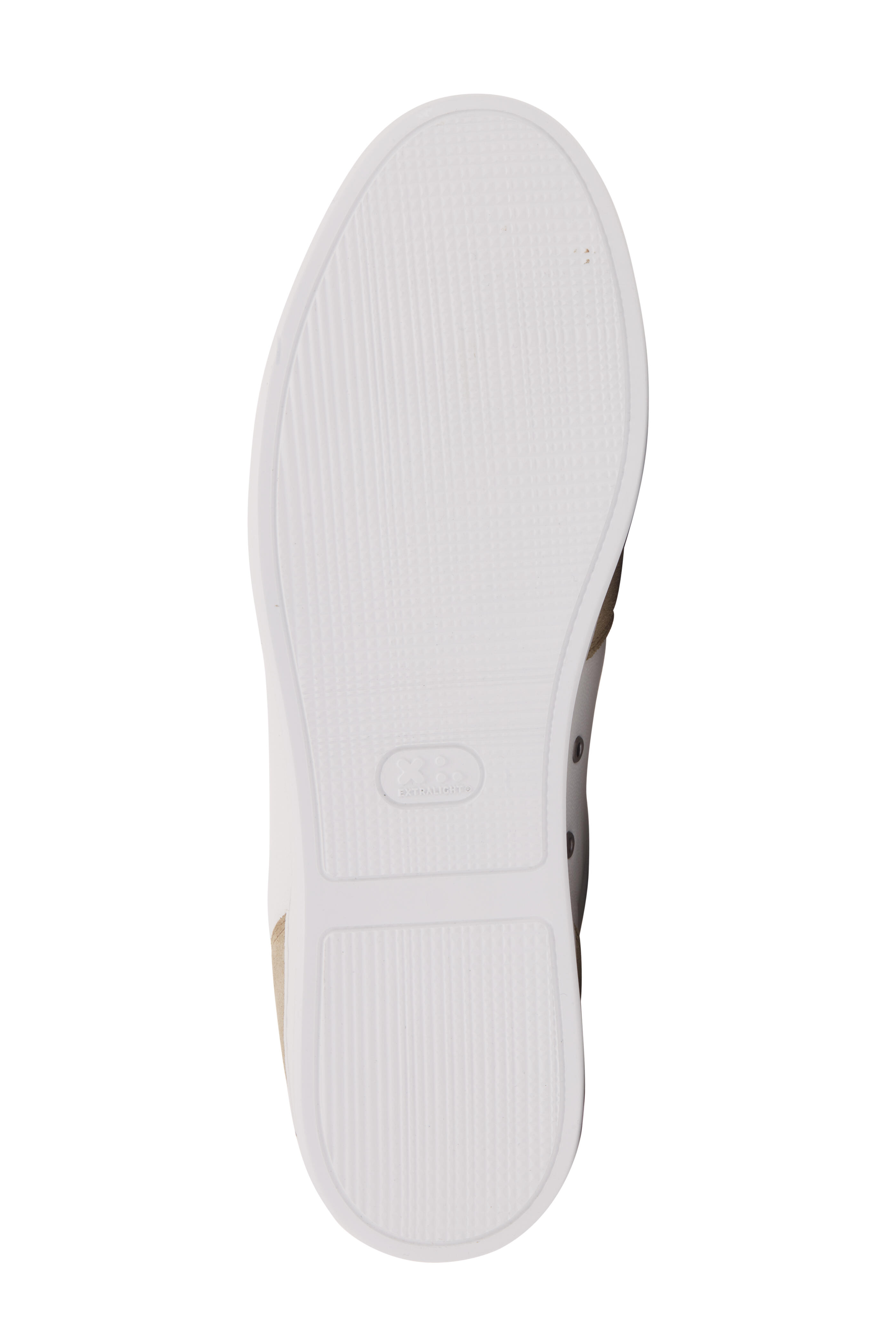 Harrys of London - Ace White & Greige Leather Trainer