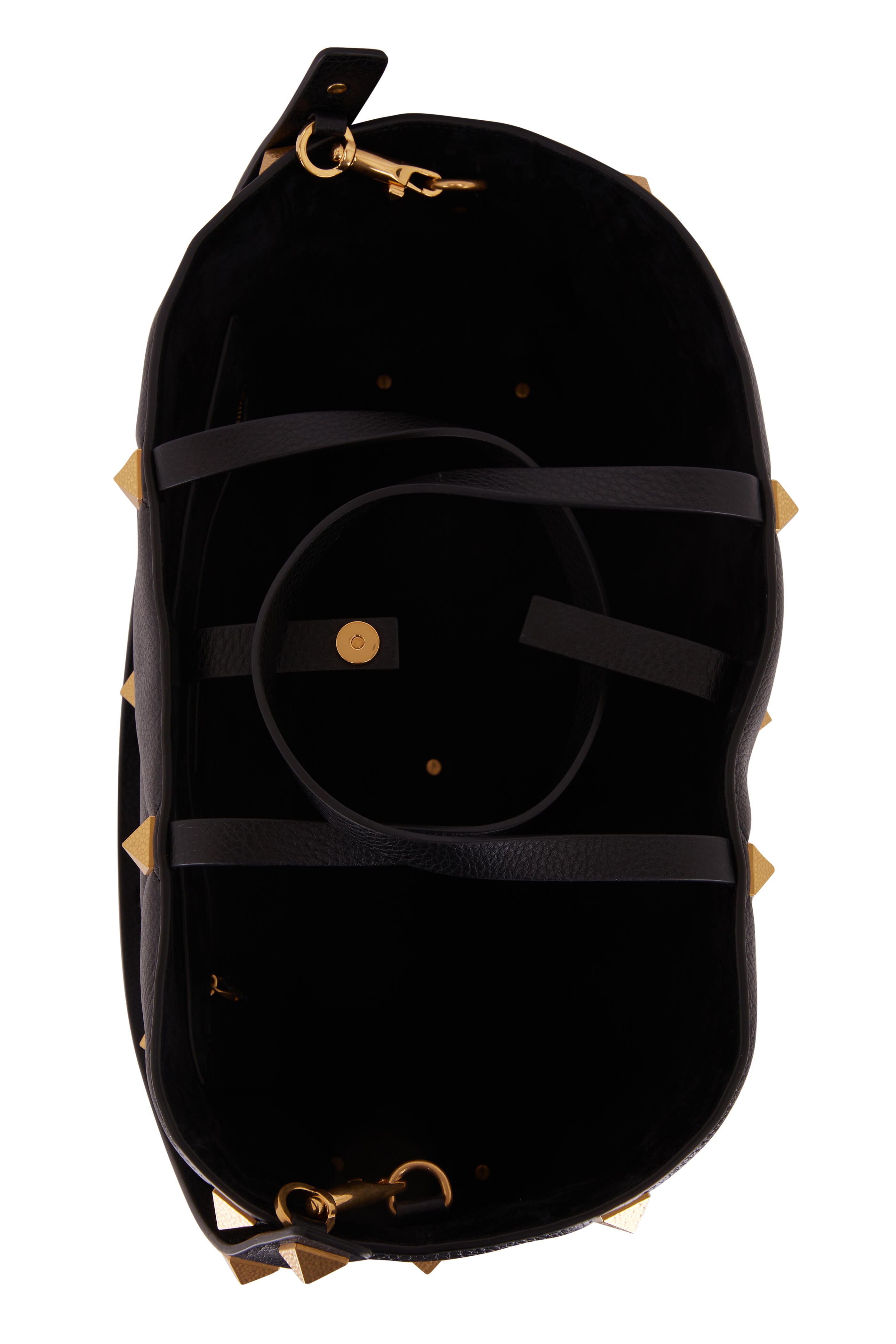 Valentino Garavani - Black Leather Roman Stud Tote