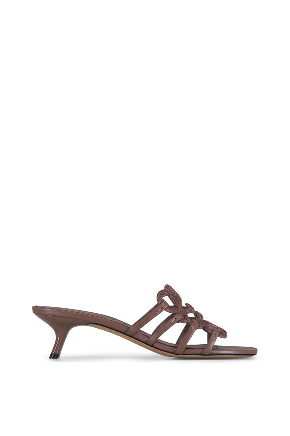 Loewe Petal Light Taupe Anagram Slide, 45mm - view 3