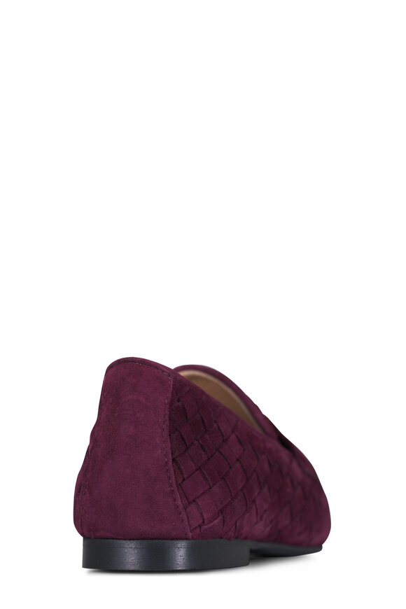 Ron White Maddie Burgundy Woven Suede Loafer - view 4