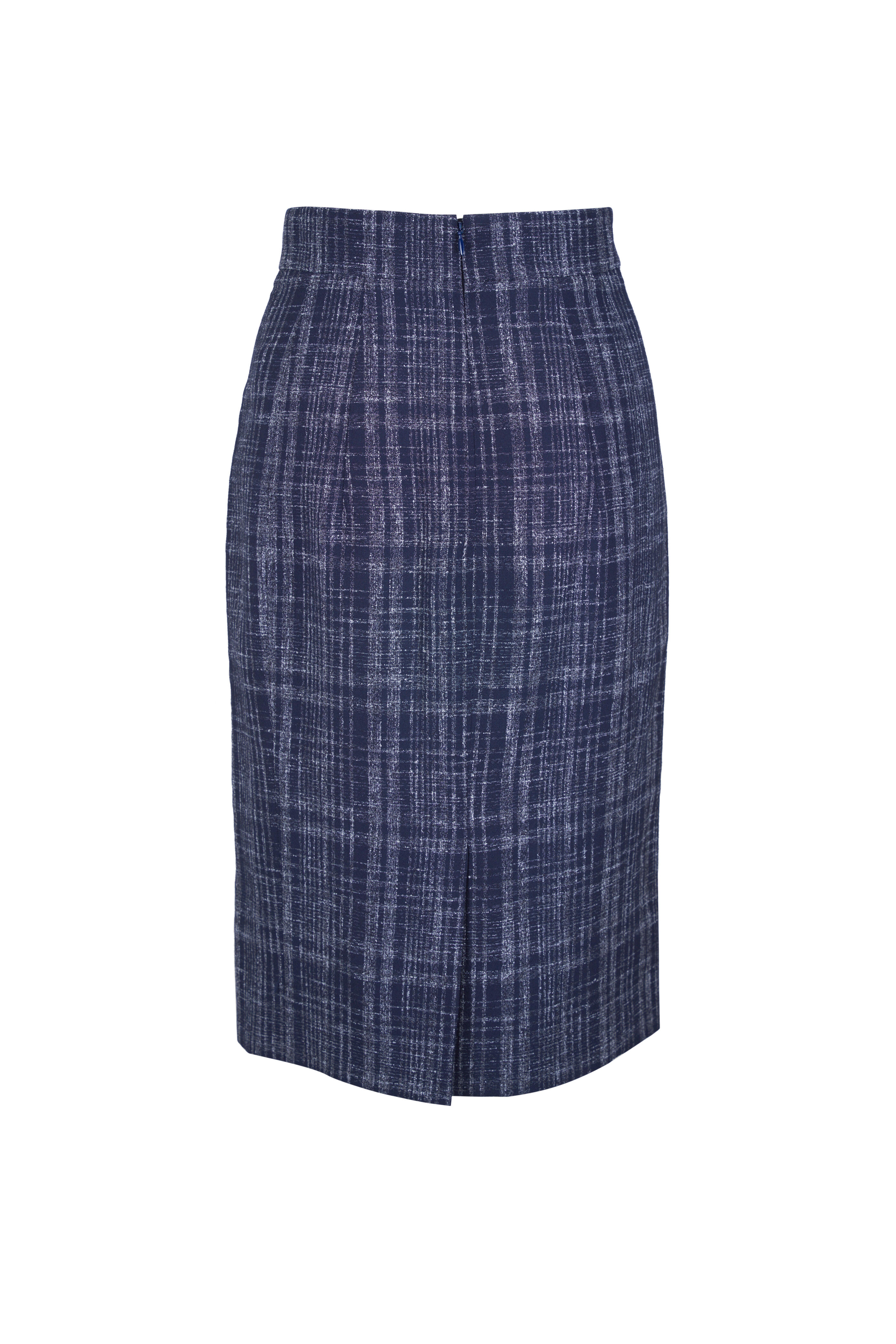 Akris - Navy & White Pencil Skirt - view 4