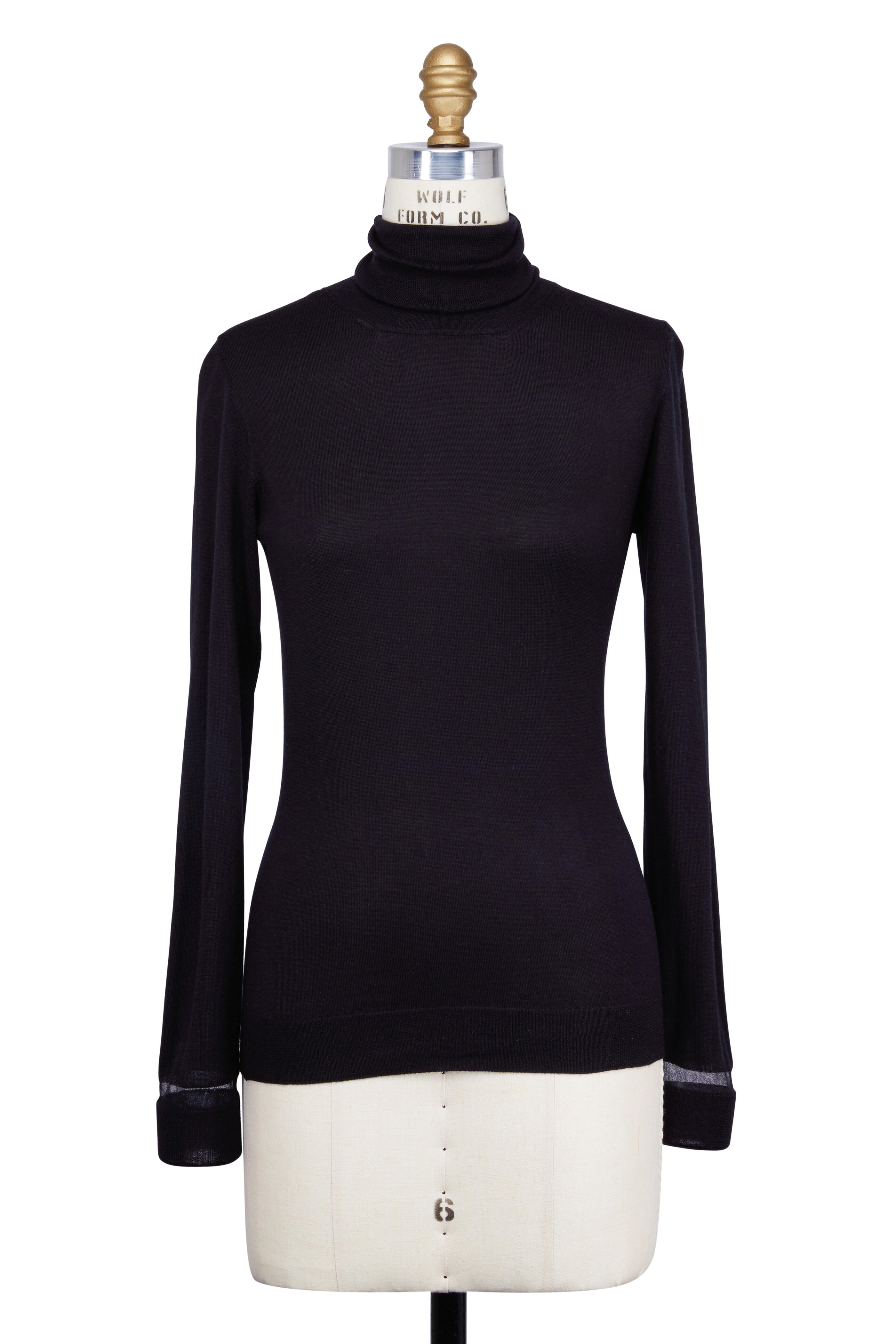 Lanvin - Black Cashmere & Silk Turtleneck Sweater