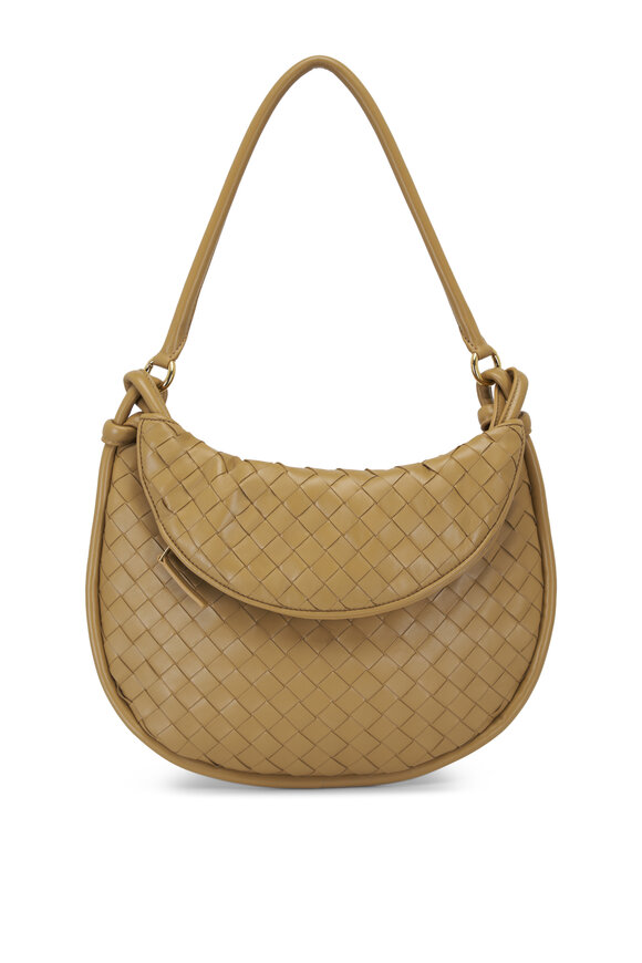 Bottega Veneta Medium Gemelli Praline Leather Shoulder Bag