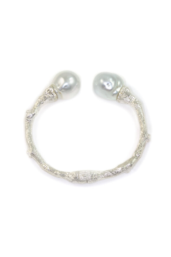 K. Brunini Jewels Silver Sea Pearl Twig Bracelet - view 2
