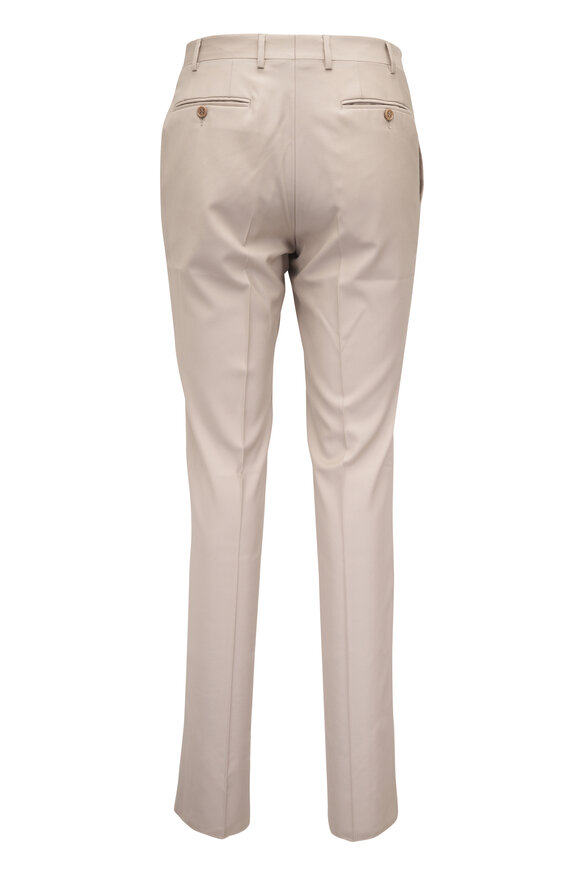 Canali Tan Solid Wool Dress Pant - view 5