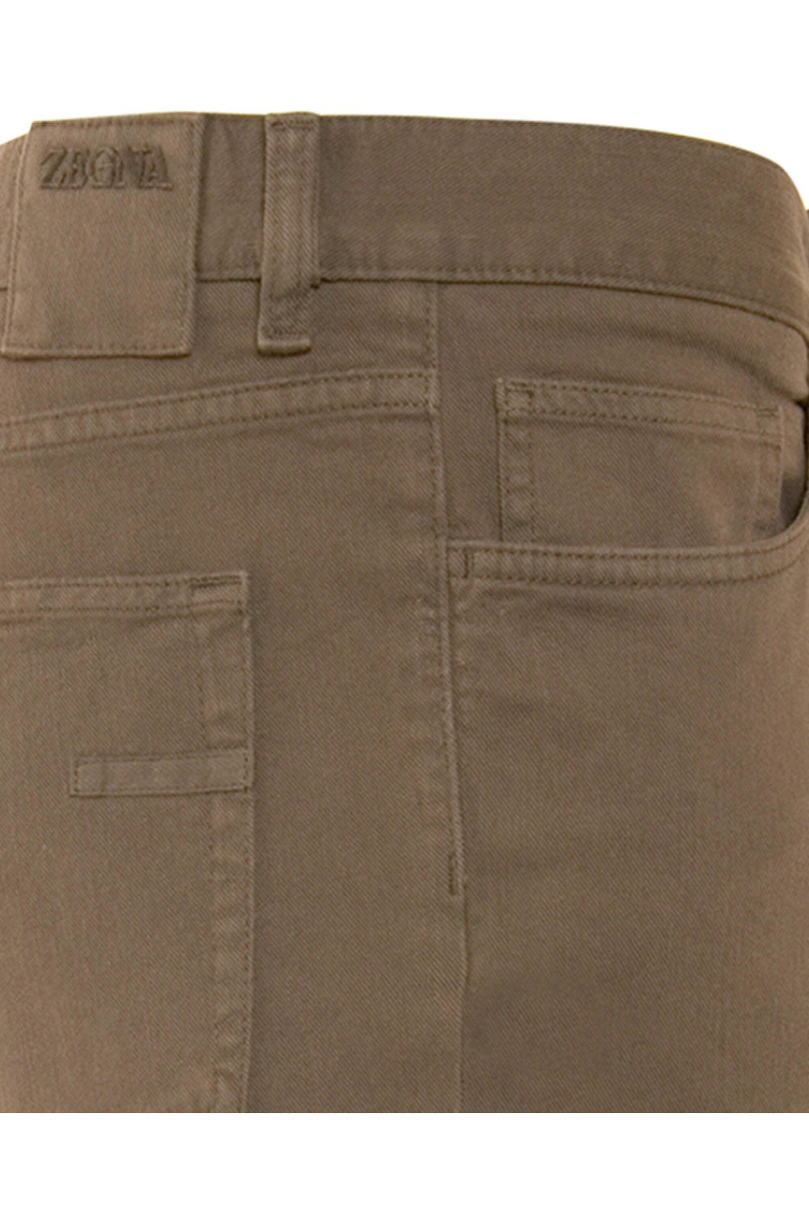 Zegna - Dark Khaki Stretch 5 Pocket Pant