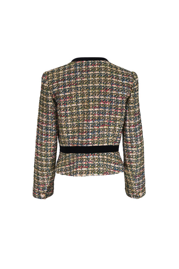 Valentino Beige Multi Metallic Tweed Jacket - view 3