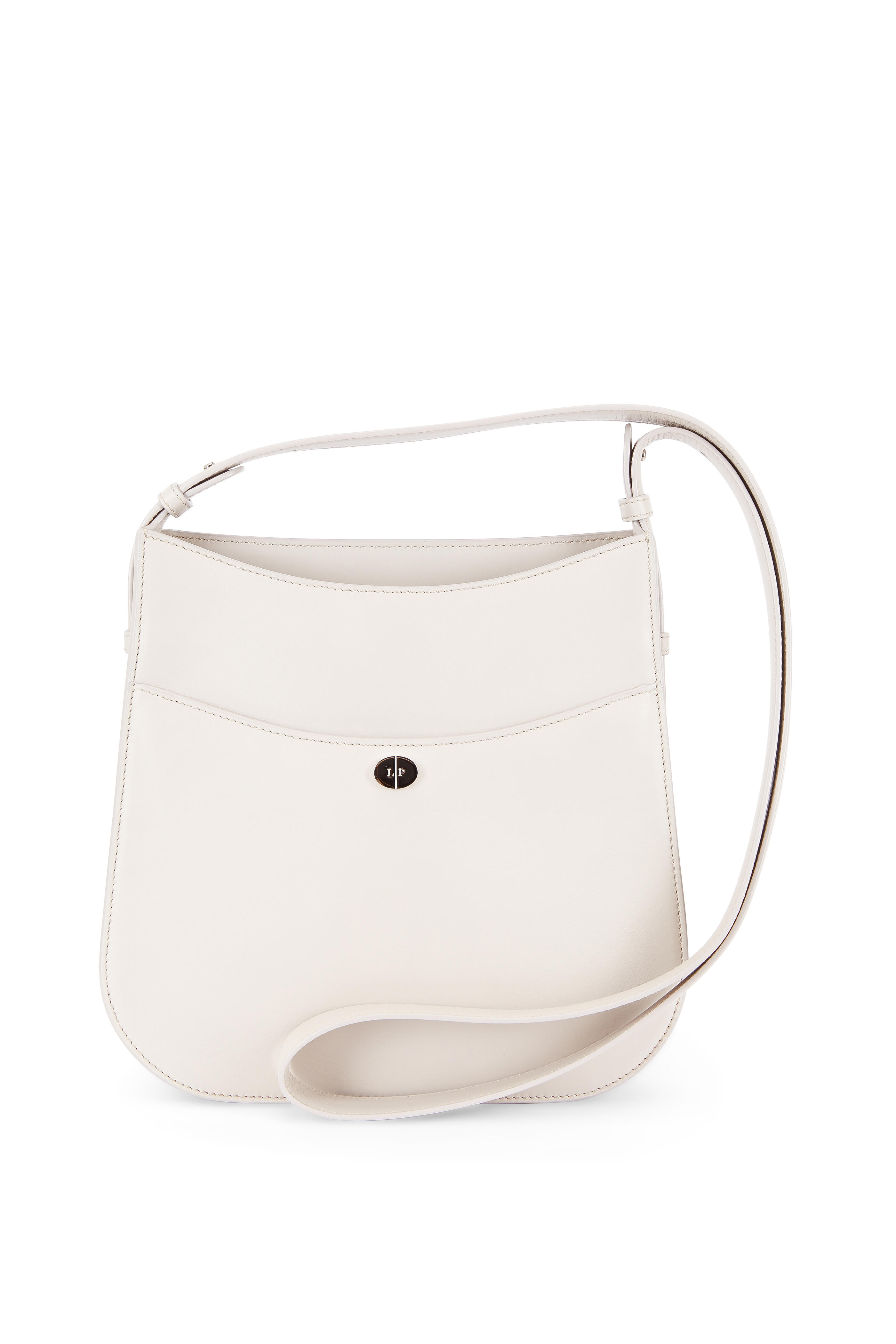 Loro Piana - Fleur Media Pearl Grey Leather Medium Crossbody - view 1