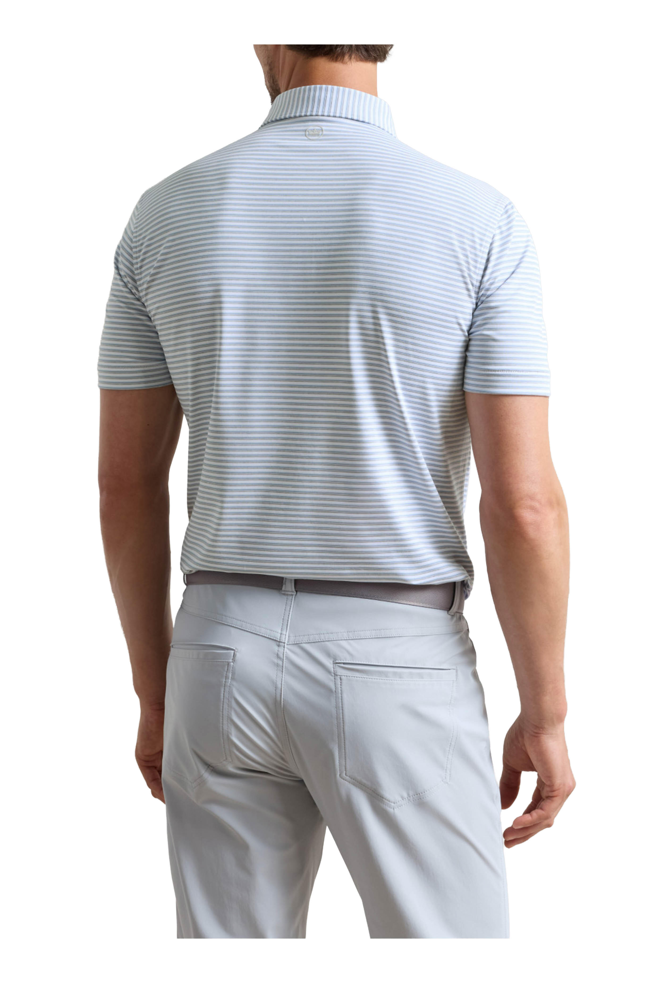 Peter Millar - Gray & Blue Stripe Polo - view 4