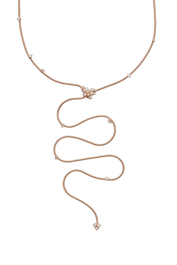 Mattia Cielo Long Diamond Chain Necklace