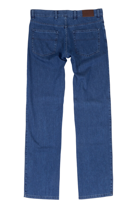 Zegna - Stonewash Indigo Stretch Cotton & Modal Jean