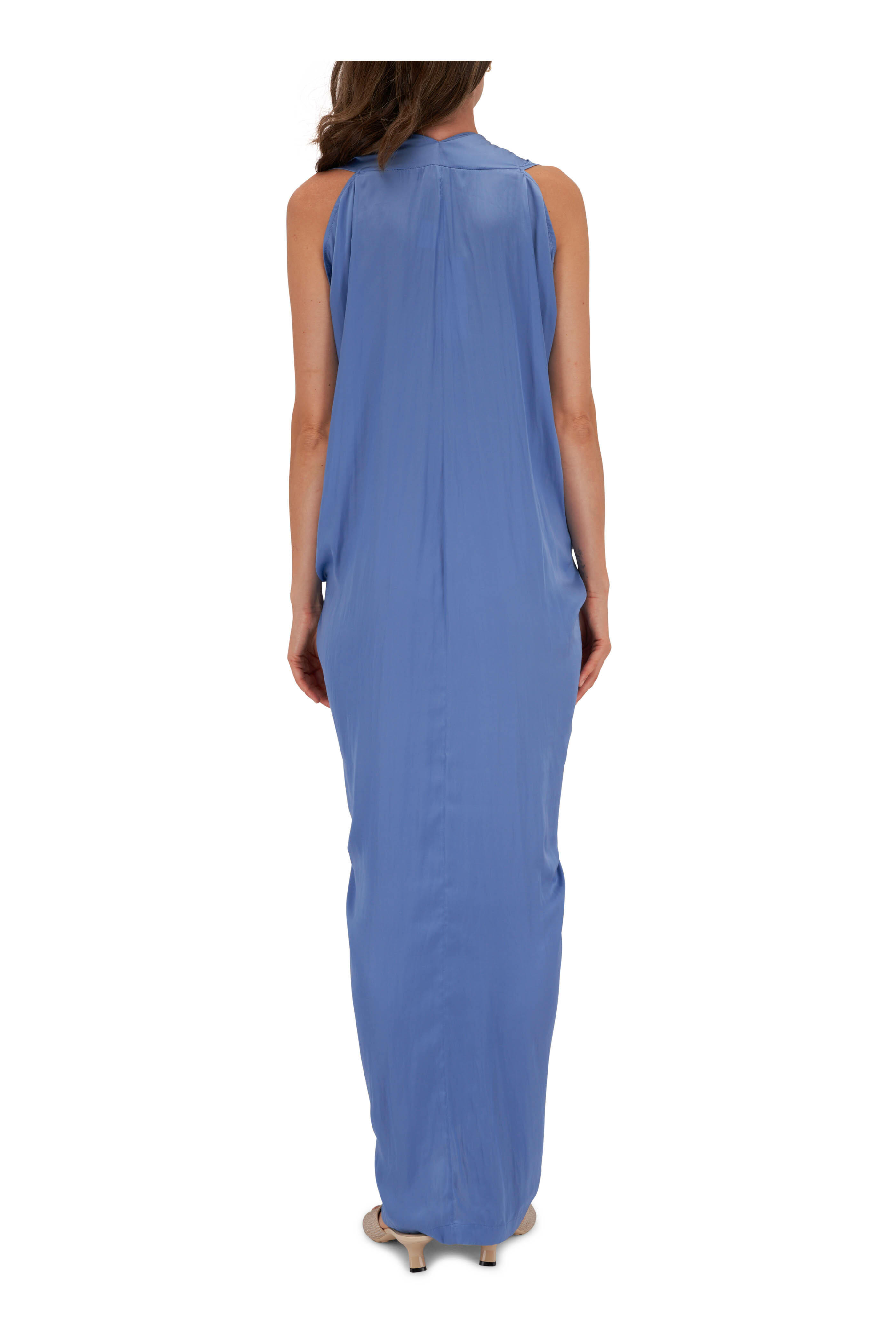 Zero + Maria Cornejo - Eve Cornflower Long Foil Drift Dress
