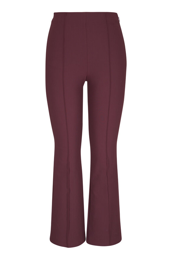 Vince Blackcherry Niki Mid-Rise Pintuck Crop Flare Pant - view 1