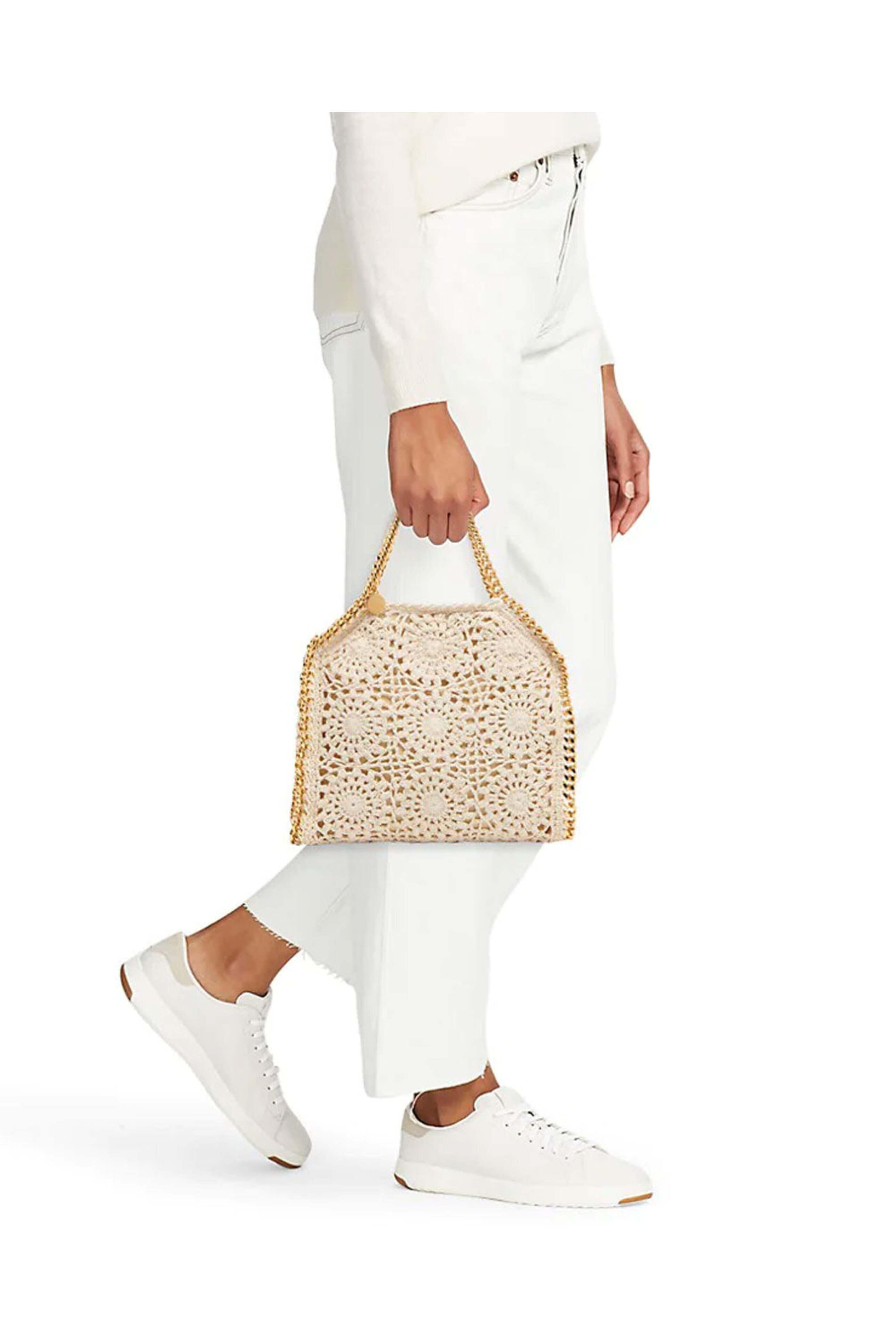Stella McCartney - Small Falabella Crochet Tote in Natural