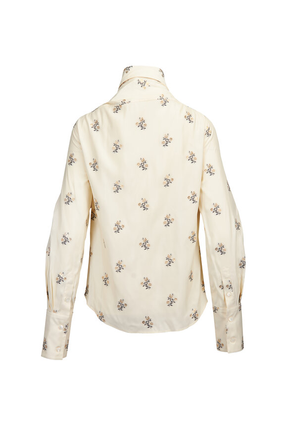Marni Metallic Floral Print Button Up Blouse - view 2