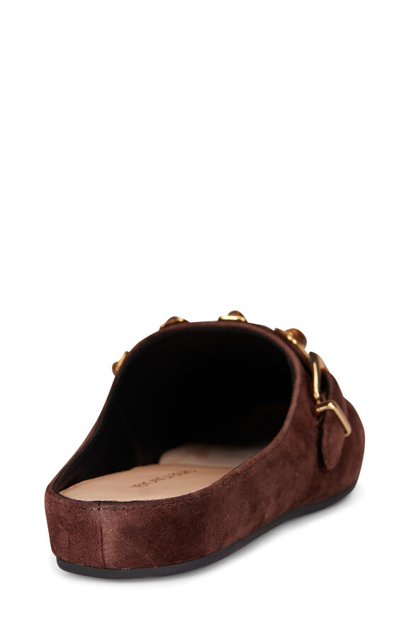 Veronica Beard Narcisa Cabachon Espresso Suede Mule - view 3