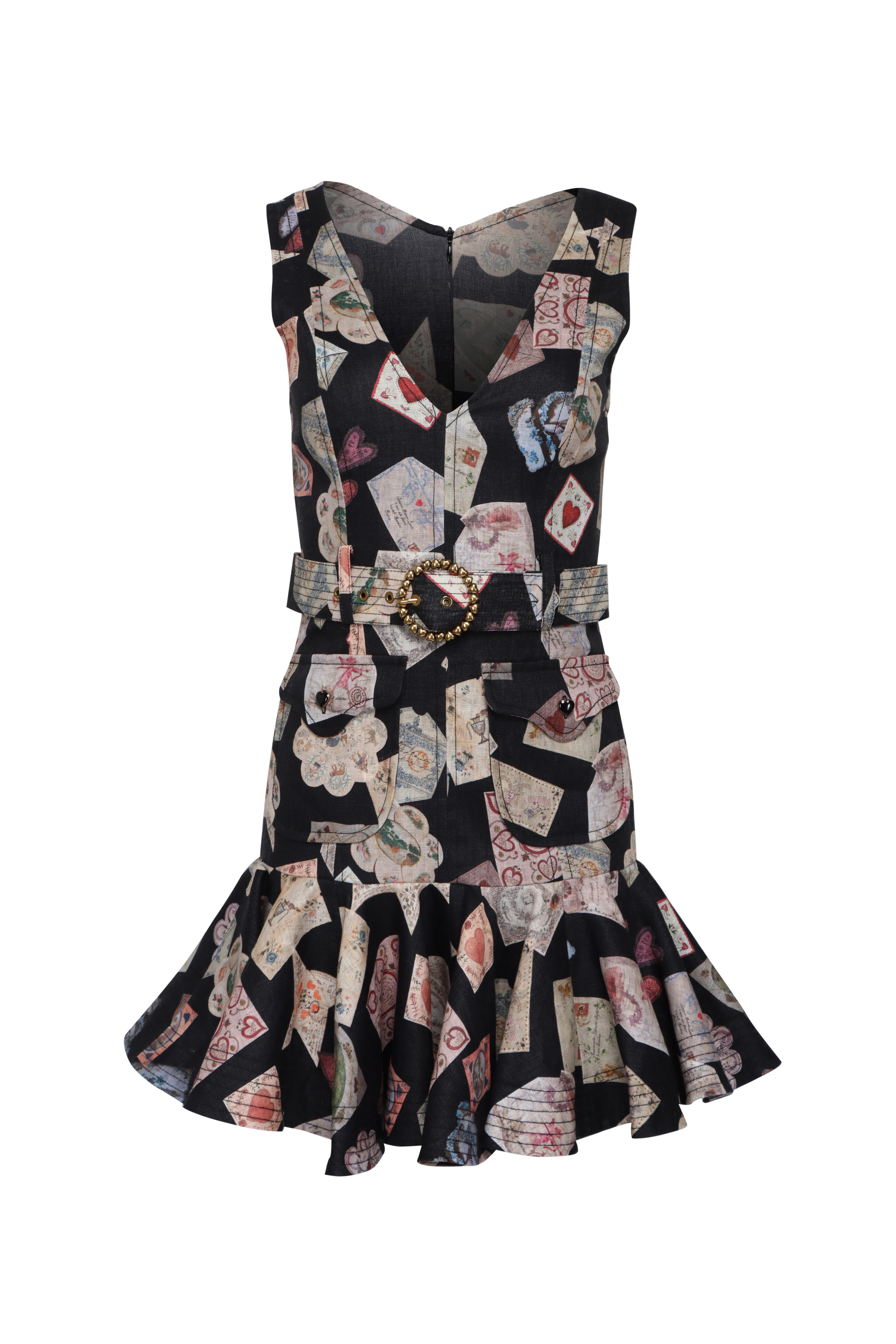 Zimmermann - Dream Flip Black Love Letter Mini Dress