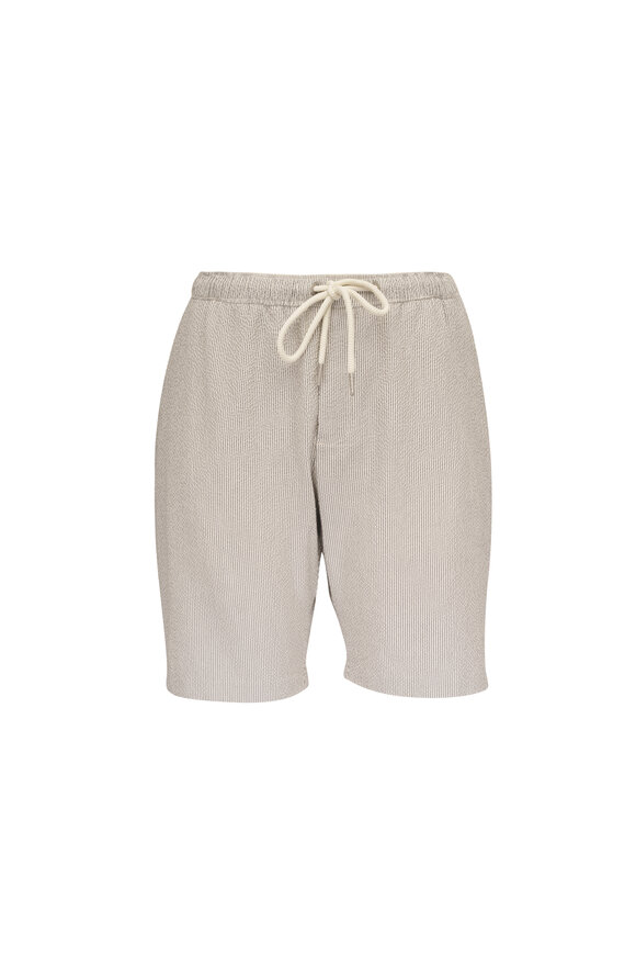 Deke White Stripe 360 Supernatural Seersucker Shorts